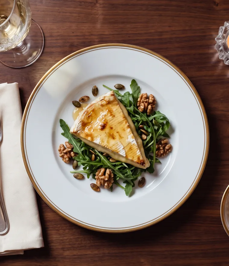Brie cheese gratin with honey