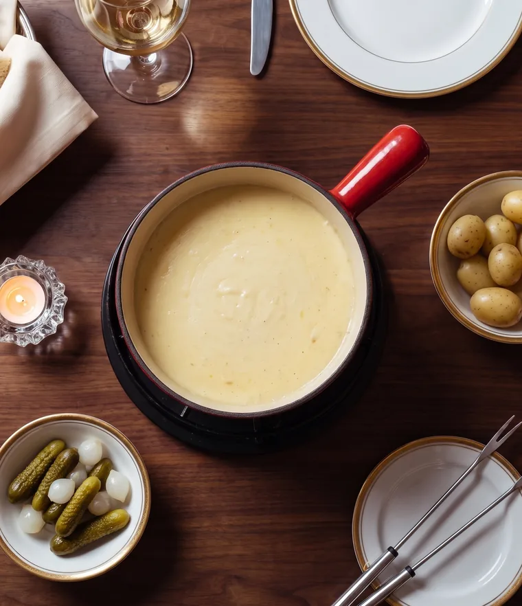 Cheese fondue from Vuadens