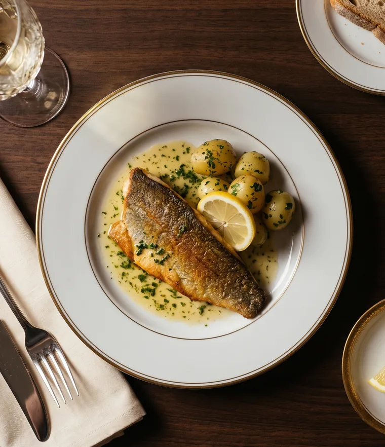 Fried trout fillet