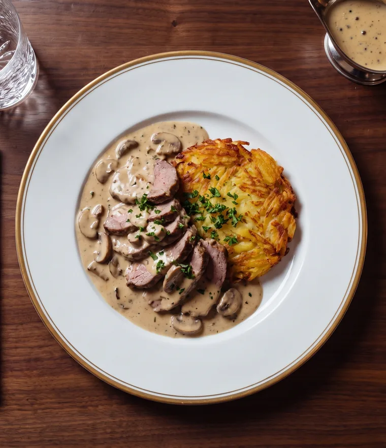 Sliced veal “Zurich style”